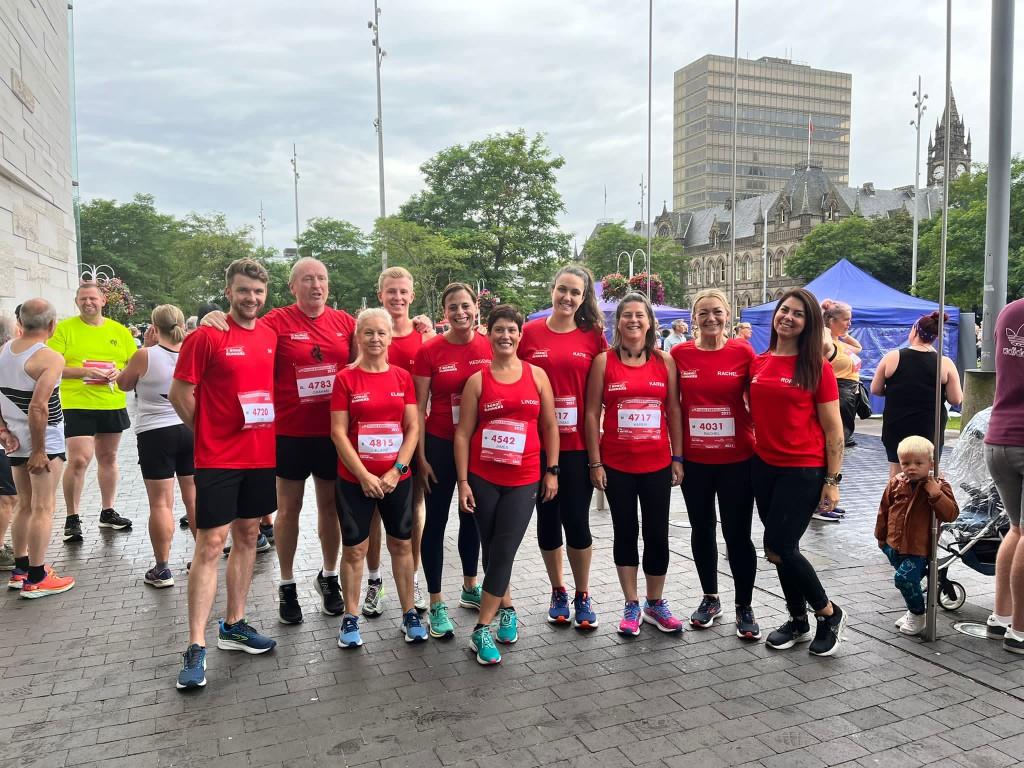 Bororunners in club kit at a race